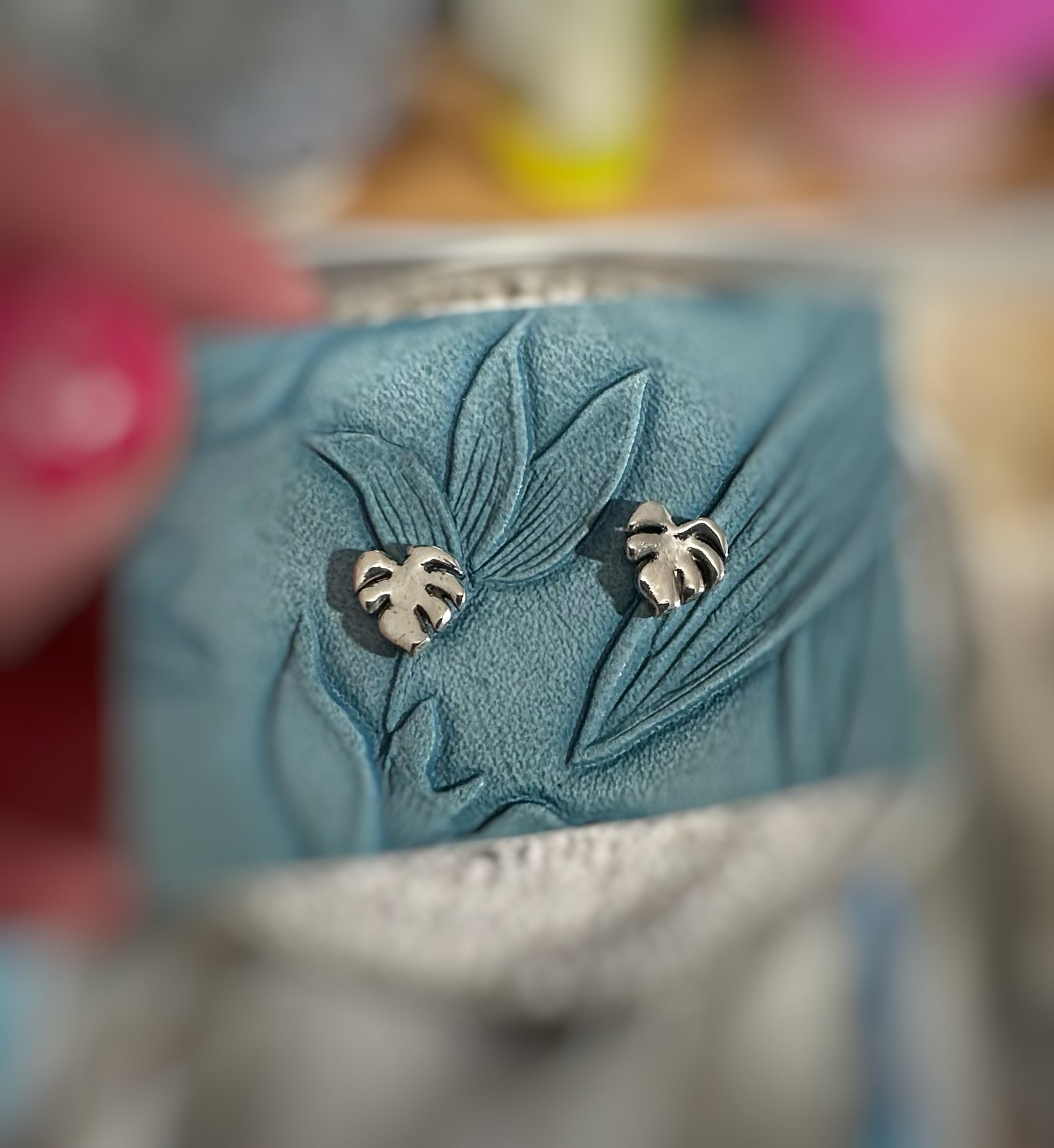 Monstera Leaf Studs