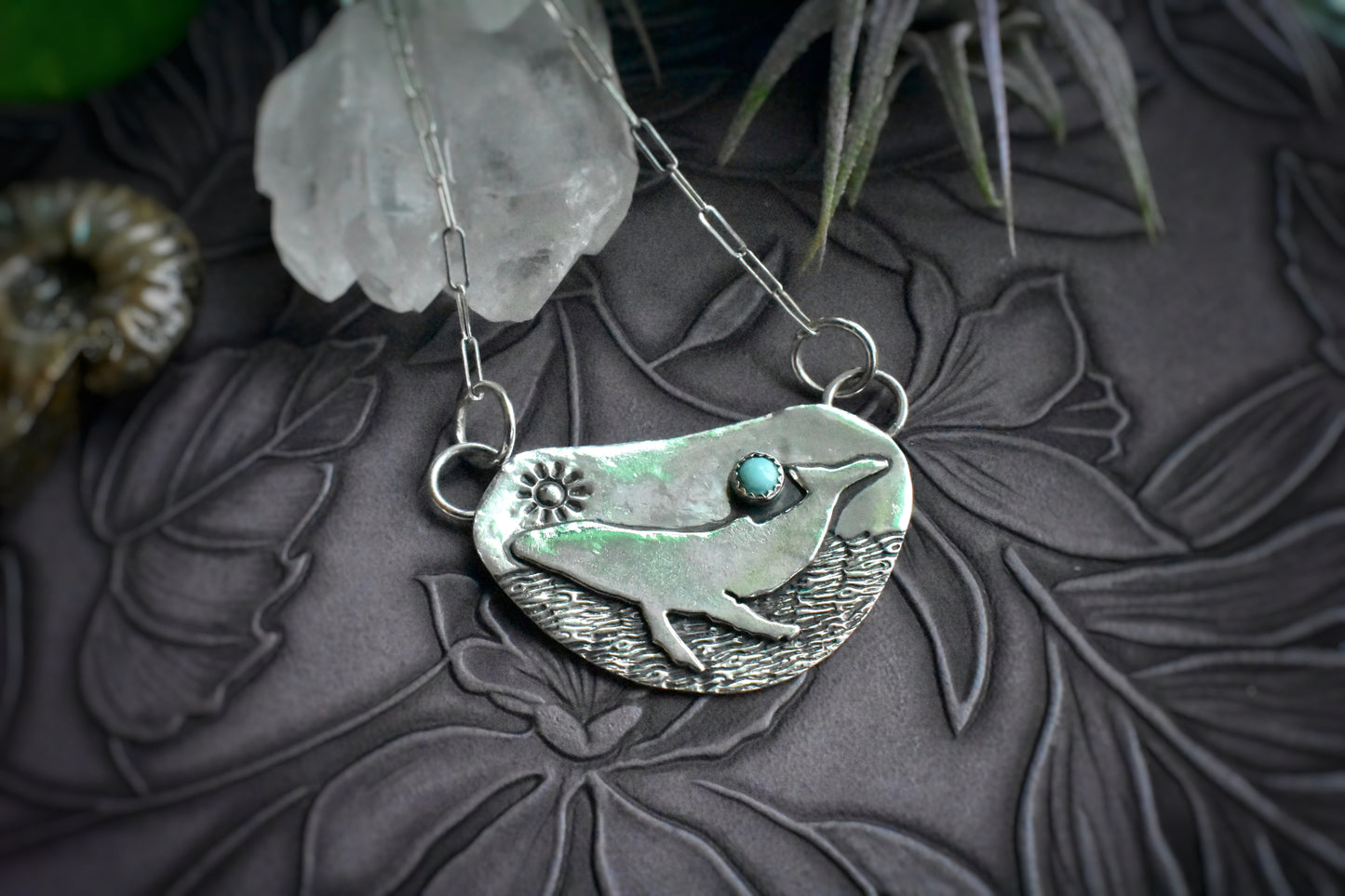Migration Necklace - Sterling Silver and Tyrone Turquoise