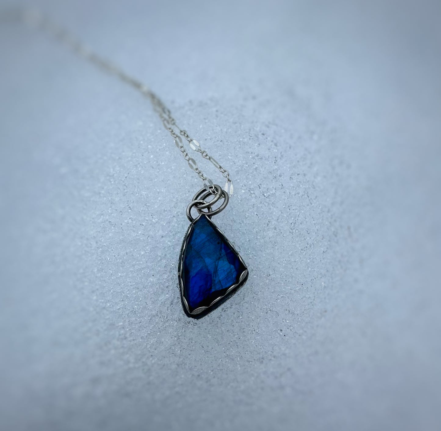Waves of Wonder - Blue Labradorite // Silver Necklace