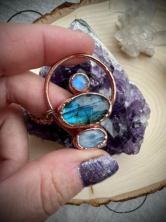 Labradorite and Moonstone Necklace